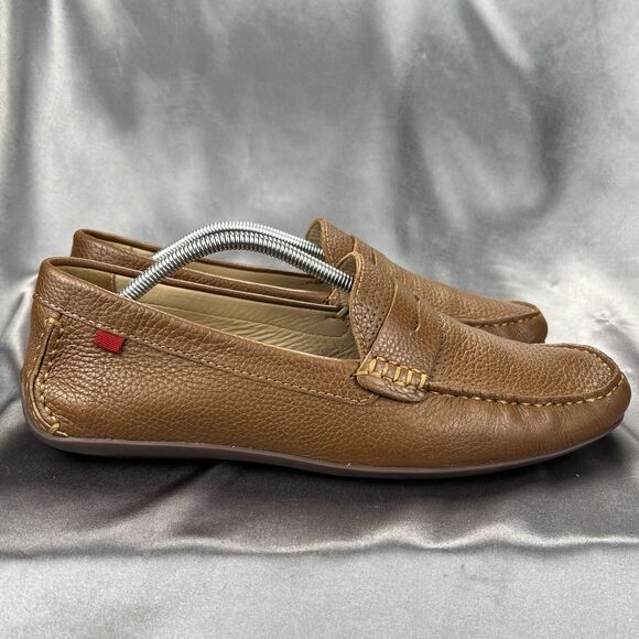 Marc Joseph NY Union Street Loafers Men's 12 Cognac Leather Brazil Driving Shoes - Picture 3 of 17